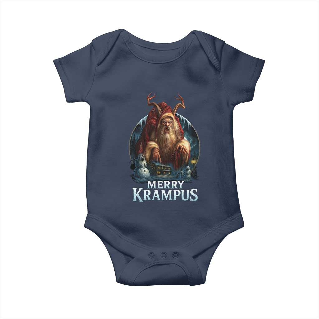 Christmas Krampus Baby Onesie Merry Krampus Pagan Yule Nordic Xmas - Wonder Print Shop