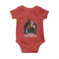 Christmas Krampus Baby Onesie Merry Krampus Pagan Yule Nordic Xmas - Wonder Print Shop