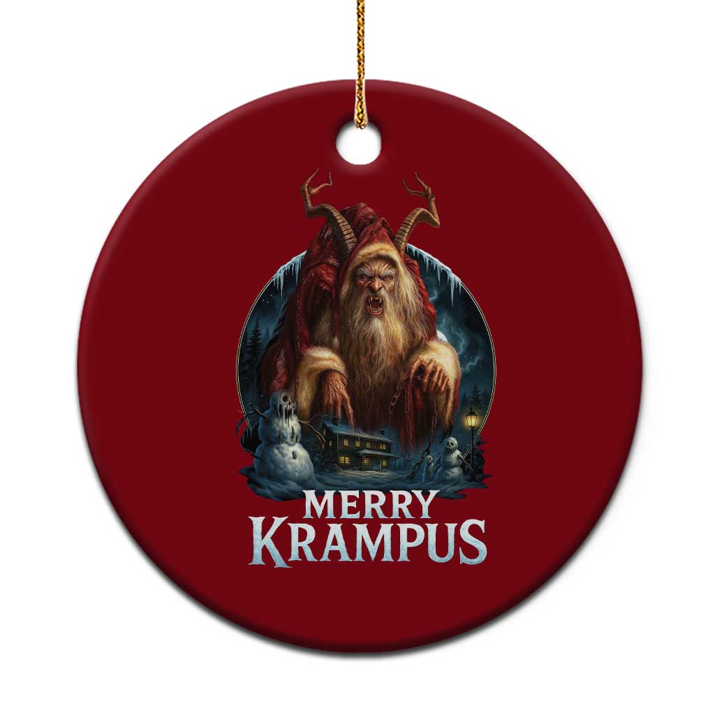 Christmas Krampus Ceramic Ornament Merry Krampus Pagan Yule Nordic Xmas - Wonder Print Shop