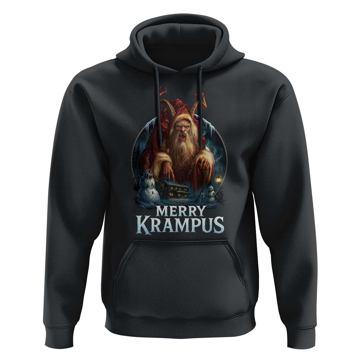 Christmas Krampus Hoodie Merry Krampus Pagan Yule Nordic Xmas - Wonder Print Shop