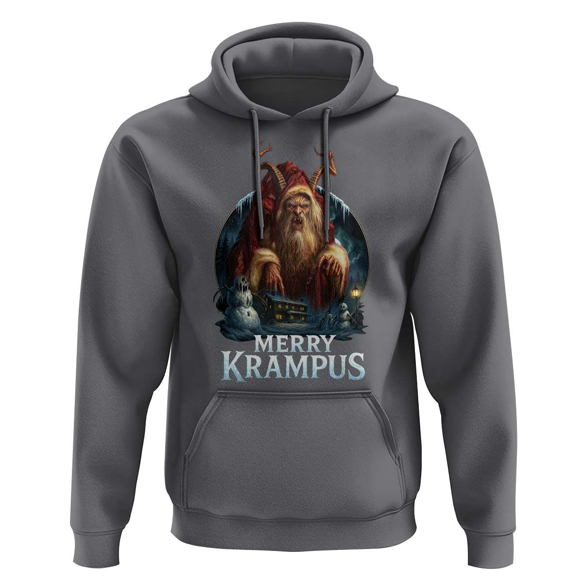 Christmas Krampus Hoodie Merry Krampus Pagan Yule Nordic Xmas - Wonder Print Shop