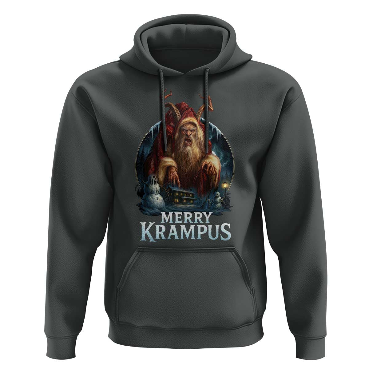 Christmas Krampus Hoodie Merry Krampus Pagan Yule Nordic Xmas - Wonder Print Shop