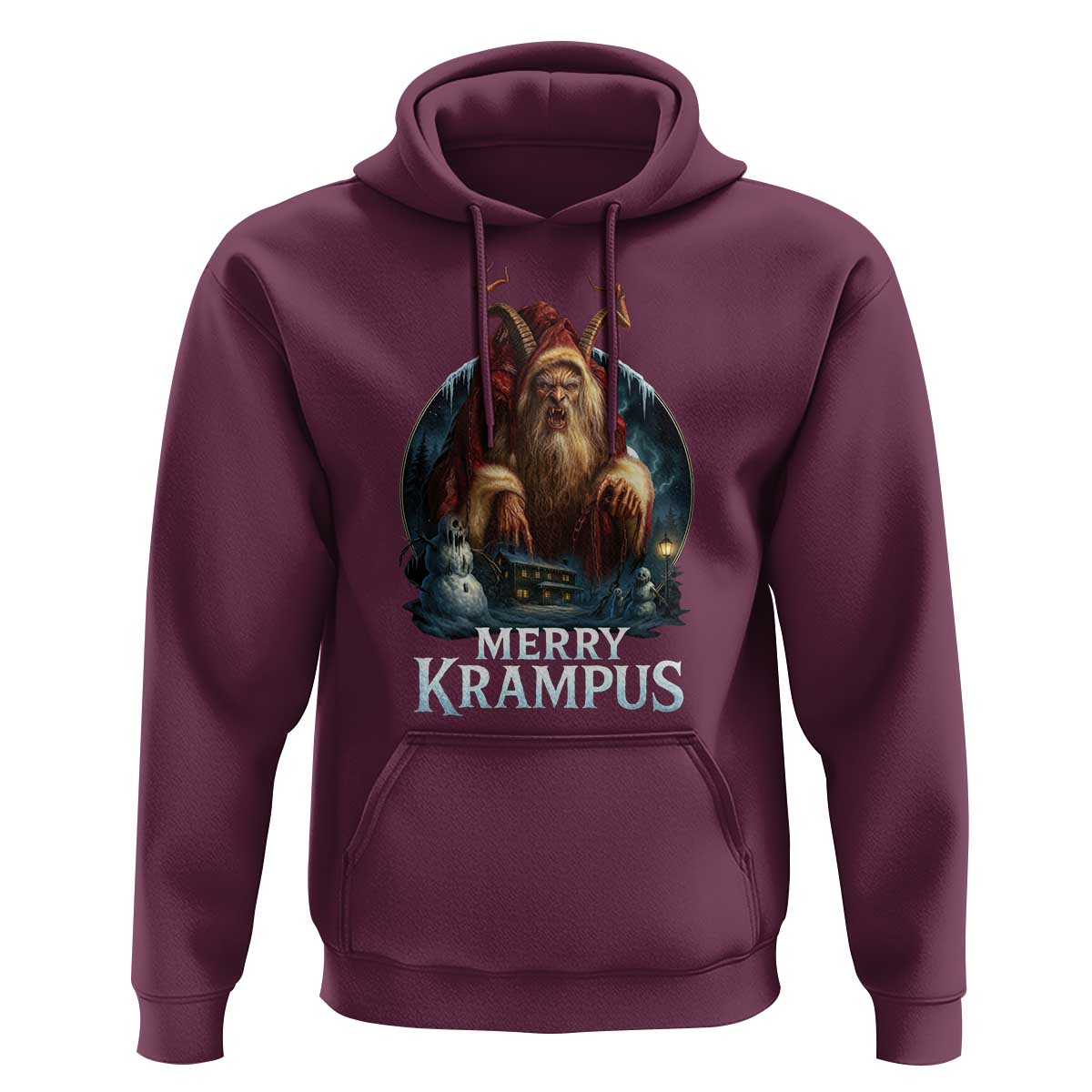 Christmas Krampus Hoodie Merry Krampus Pagan Yule Nordic Xmas - Wonder Print Shop