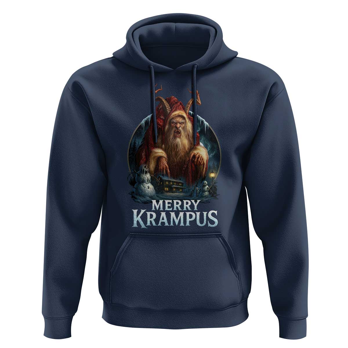 Christmas Krampus Hoodie Merry Krampus Pagan Yule Nordic Xmas - Wonder Print Shop