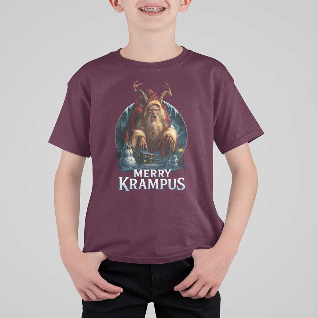 Christmas Krampus T Shirt For Kid Merry Krampus Pagan Yule Nordic Xmas - Wonder Print Shop