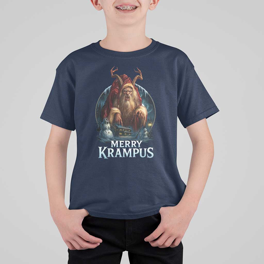 Christmas Krampus T Shirt For Kid Merry Krampus Pagan Yule Nordic Xmas - Wonder Print Shop