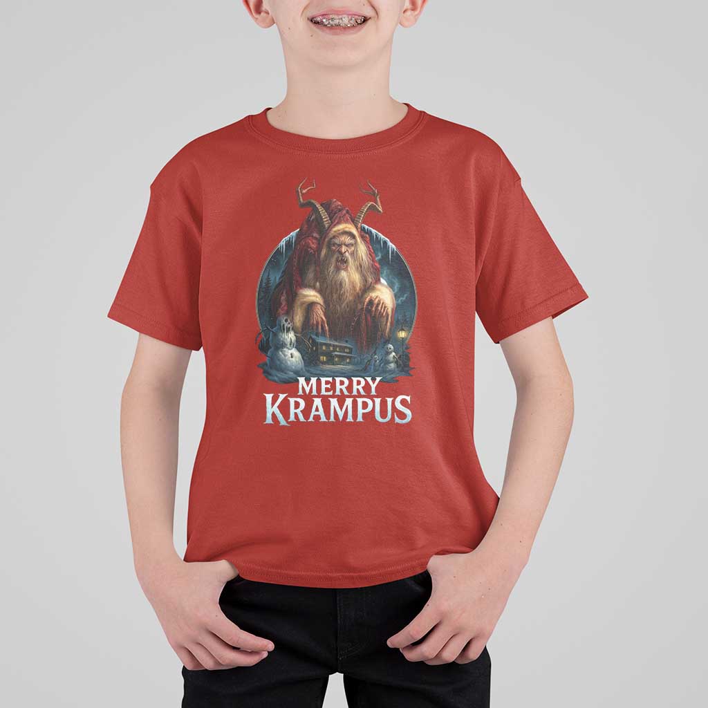 Christmas Krampus T Shirt For Kid Merry Krampus Pagan Yule Nordic Xmas - Wonder Print Shop