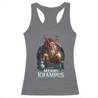 Christmas Krampus Racerback Tank Top Merry Krampus Pagan Yule Nordic Xmas - Wonder Print Shop