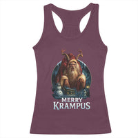 Christmas Krampus Racerback Tank Top Merry Krampus Pagan Yule Nordic Xmas - Wonder Print Shop