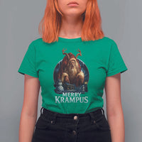 Christmas Krampus T Shirt For Women Merry Krampus Pagan Yule Nordic Xmas - Wonder Print Shop