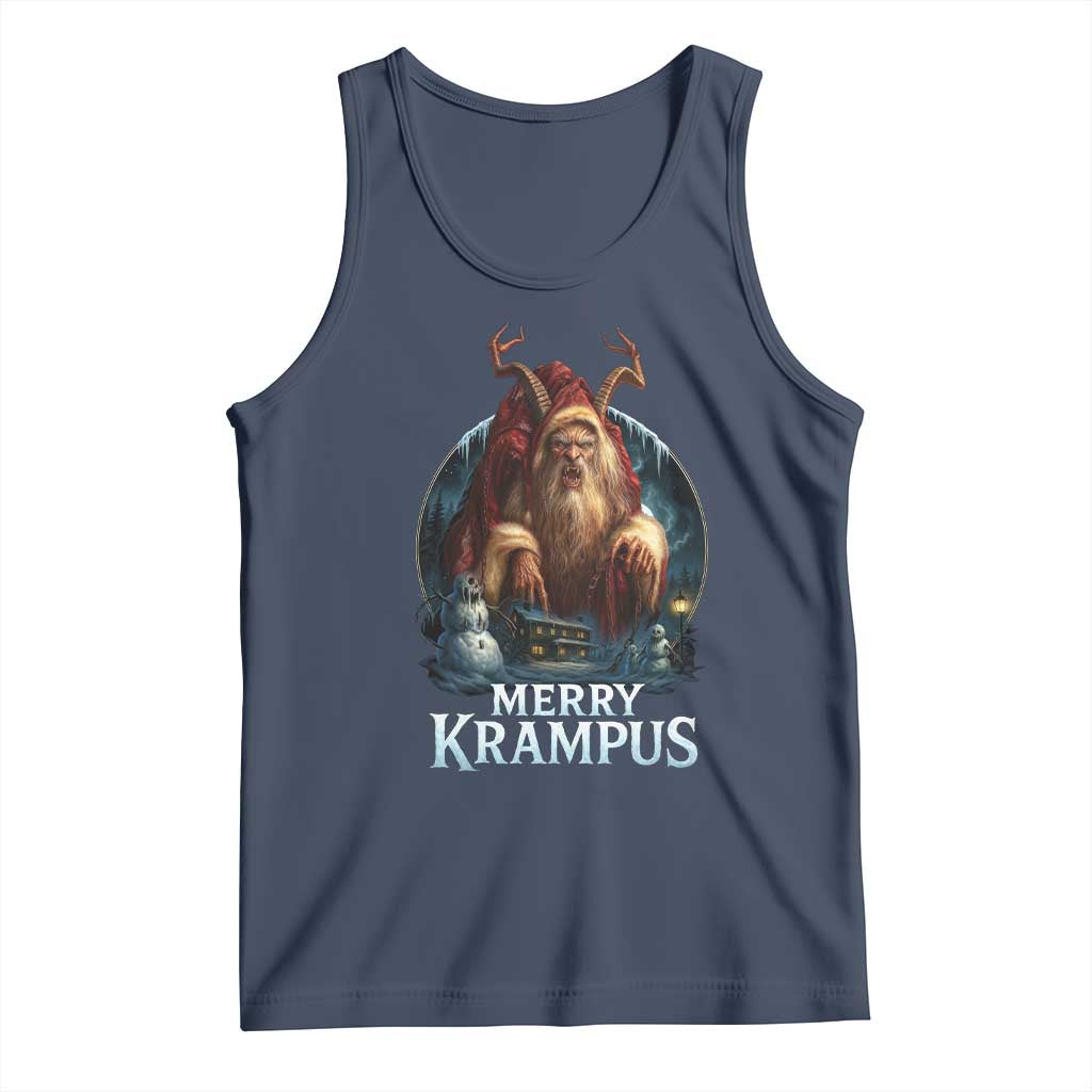 Christmas Krampus Tank Top Merry Krampus Pagan Yule Nordic Xmas - Wonder Print Shop