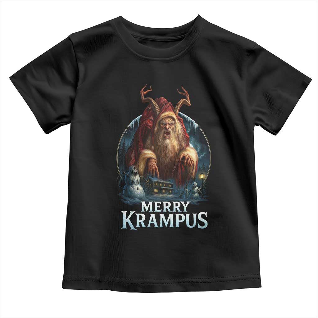 Christmas Krampus Toddler T Shirt Merry Krampus Pagan Yule Nordic Xmas - Wonder Print Shop