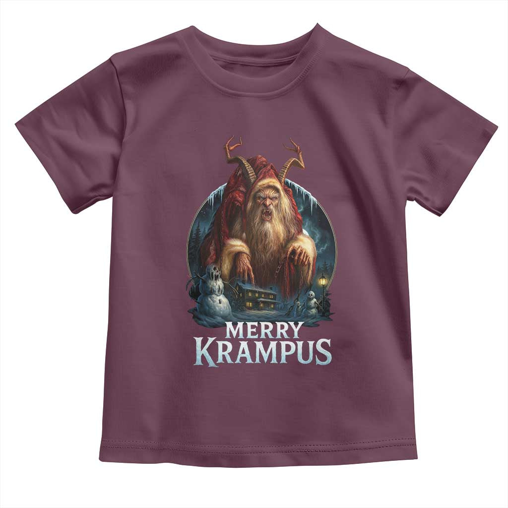 Christmas Krampus Toddler T Shirt Merry Krampus Pagan Yule Nordic Xmas - Wonder Print Shop