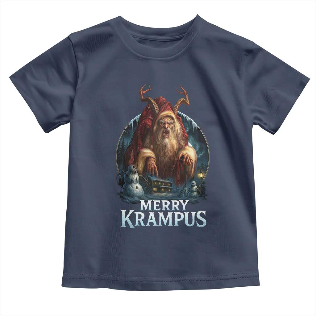 Christmas Krampus Toddler T Shirt Merry Krampus Pagan Yule Nordic Xmas - Wonder Print Shop