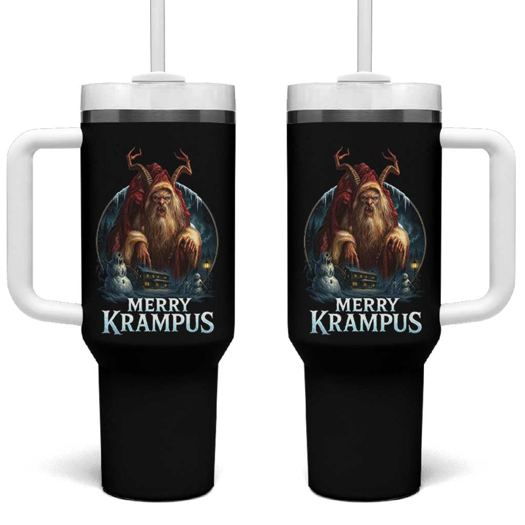 Christmas Krampus Tumbler With Handle Merry Krampus Pagan Yule Nordic Xmas - Wonder Print Shop