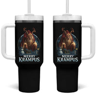 Christmas Krampus Tumbler With Handle Merry Krampus Pagan Yule Nordic Xmas - Wonder Print Shop