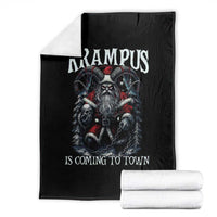 Nordic Christmas Krampus Throw Blanket Krampus Is Coming To Town Horror Holiday Xmas - Wonder Print Shop