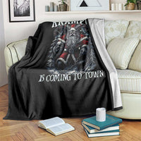 Nordic Christmas Krampus Throw Blanket Krampus Is Coming To Town Horror Holiday Xmas - Wonder Print Shop