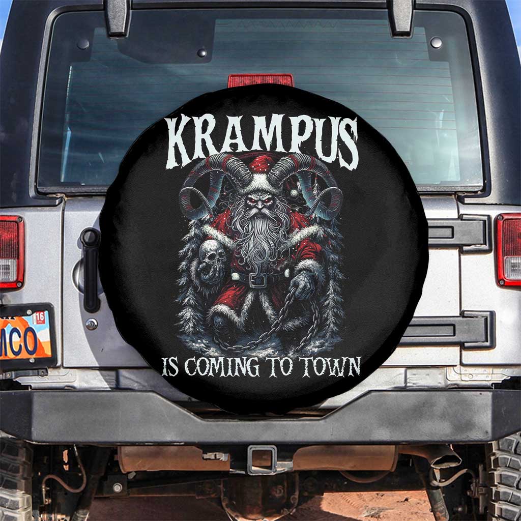 Nordic Christmas Krampus Spare Tire Cover Krampus Is Coming To Town Horror Holiday Xmas - Wonder Print Shop