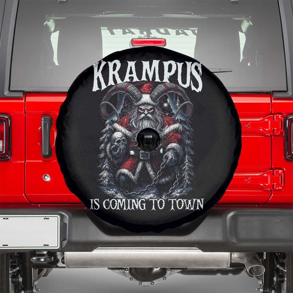 Nordic Christmas Krampus Spare Tire Cover Krampus Is Coming To Town Horror Holiday Xmas - Wonder Print Shop