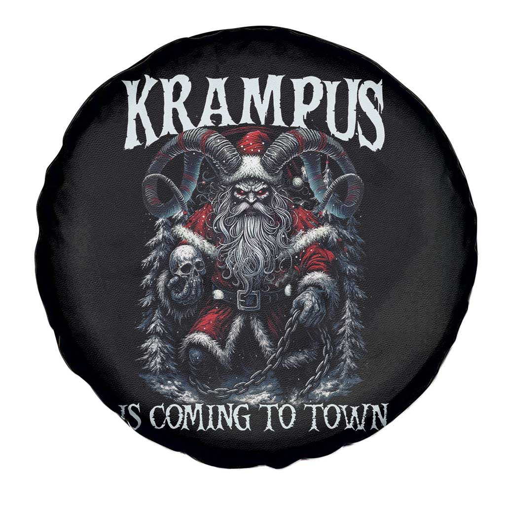 Nordic Christmas Krampus Spare Tire Cover Krampus Is Coming To Town Horror Holiday Xmas - Wonder Print Shop