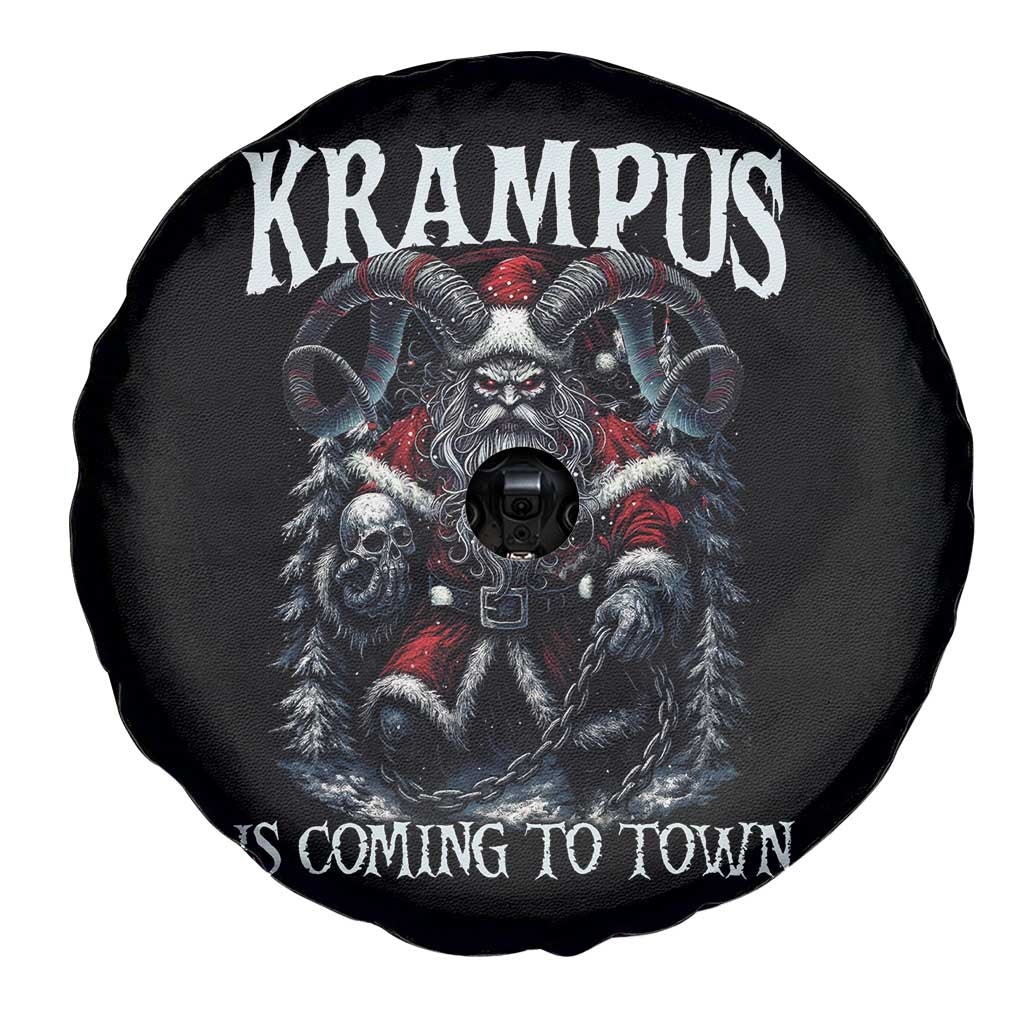 Nordic Christmas Krampus Spare Tire Cover Krampus Is Coming To Town Horror Holiday Xmas - Wonder Print Shop