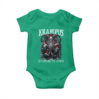 Nordic Christmas Krampus Baby Onesie Krampus Is Coming To Town Horror Holiday Xmas - Wonder Print Shop
