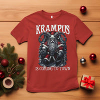 Nordic Christmas Krampus T Shirt Krampus Is Coming To Town Horror Holiday Xmas - Wonder Print Shop