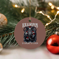 Nordic Christmas Krampus Ceramic Ornament Krampus Is Coming To Town Horror Holiday Xmas - Wonder Print Shop