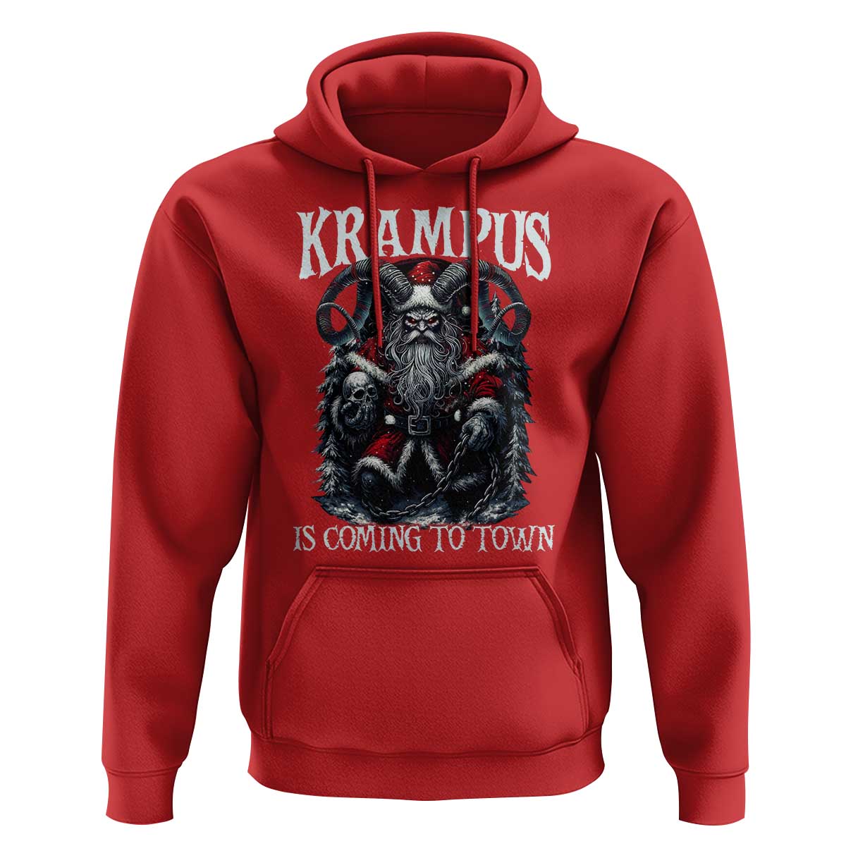 Nordic Christmas Krampus Hoodie Krampus Is Coming To Town Horror Holiday Xmas - Wonder Print Shop