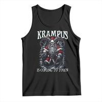 Nordic Christmas Krampus Tank Top Krampus Is Coming To Town Horror Holiday Xmas - Wonder Print Shop