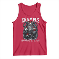 Nordic Christmas Krampus Tank Top Krampus Is Coming To Town Horror Holiday Xmas - Wonder Print Shop