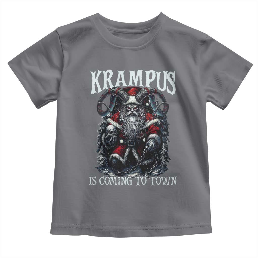 Nordic Christmas Krampus Toddler T Shirt Krampus Is Coming To Town Horror Holiday Xmas - Wonder Print Shop