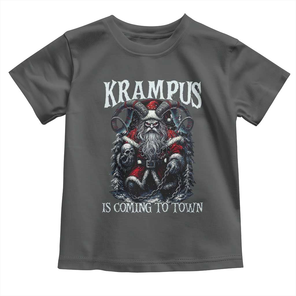Nordic Christmas Krampus Toddler T Shirt Krampus Is Coming To Town Horror Holiday Xmas - Wonder Print Shop