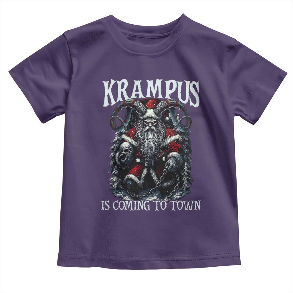 Nordic Christmas Krampus Toddler T Shirt Krampus Is Coming To Town Horror Holiday Xmas - Wonder Print Shop
