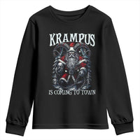 Nordic Christmas Krampus Youth Sweatshirt Krampus Is Coming To Town Horror Holiday Xmas - Wonder Print Shop