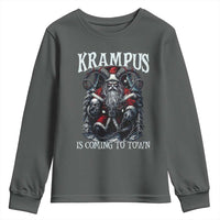 Nordic Christmas Krampus Youth Sweatshirt Krampus Is Coming To Town Horror Holiday Xmas - Wonder Print Shop