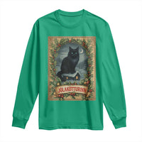 Nordic Christmas Cat Long Sleeve Shirt Jolakotturinn Yule Cat Icelandic - Wonder Print Shop
