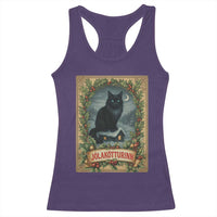 Nordic Christmas Cat Racerback Tank Top Jolakotturinn Yule Cat Icelandic - Wonder Print Shop