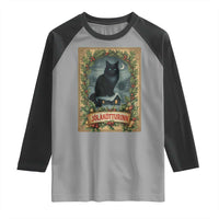 Nordic Christmas Cat Raglan Shirt Jolakotturinn Yule Cat Icelandic - Wonder Print Shop