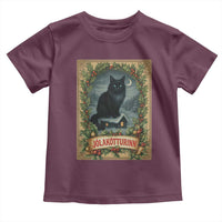 Nordic Christmas Cat Toddler T Shirt Jolakotturinn Yule Cat Icelandic - Wonder Print Shop