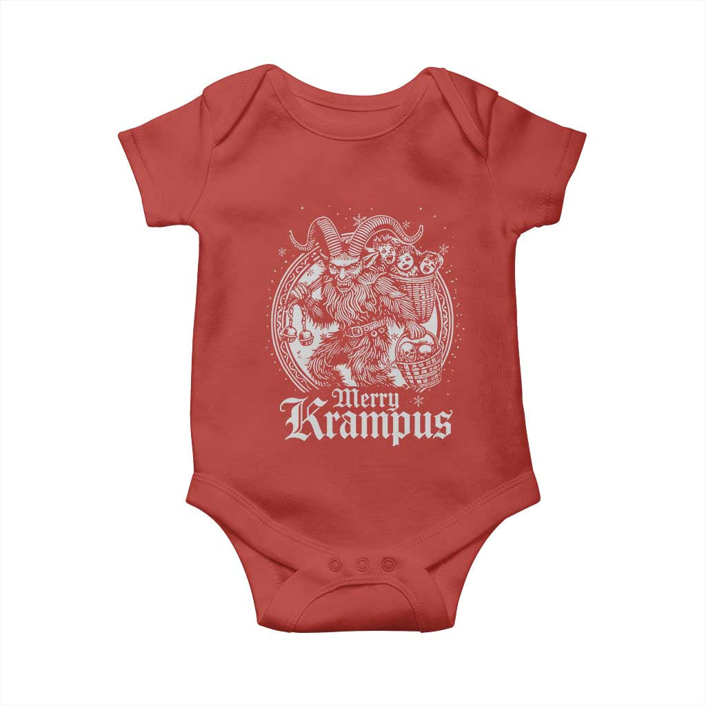 Christmas Krampus Baby Onesie Merry Krampus Norse Pagan Yule Horror Xmas - Wonder Print Shop