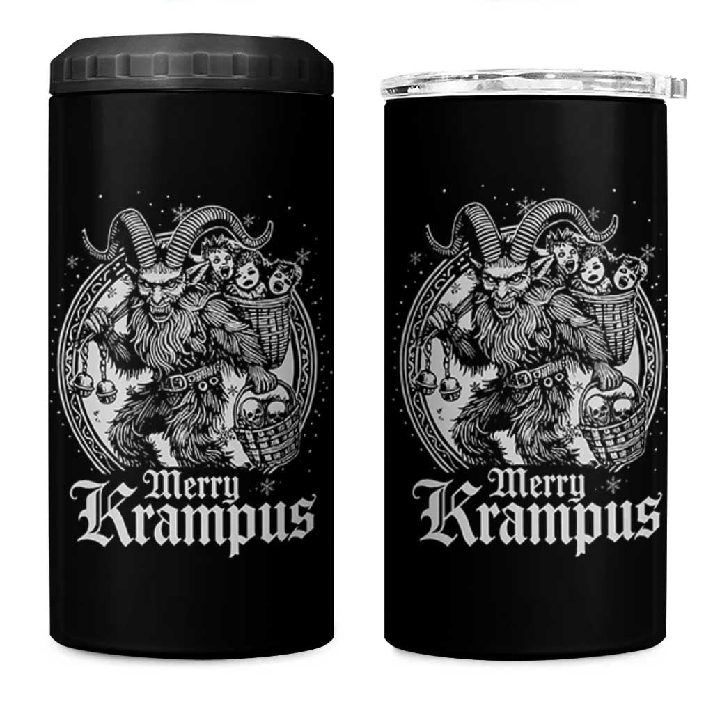 Christmas Krampus 4 in 1 Can Cooler Tumbler Merry Krampus Norse Pagan Yule Horror Xmas - Wonder Print Shop