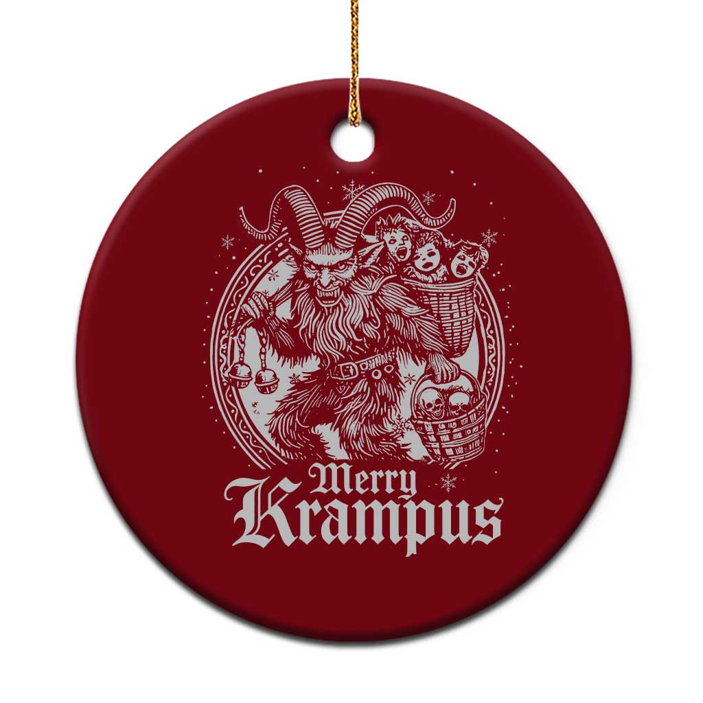 Christmas Krampus Ceramic Ornament Merry Krampus Norse Pagan Yule Horror Xmas - Wonder Print Shop