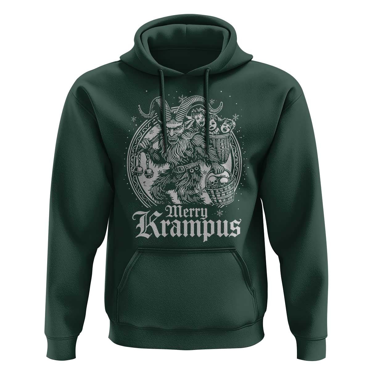 Christmas Krampus Hoodie Merry Krampus Norse Pagan Yule Horror Xmas - Wonder Print Shop