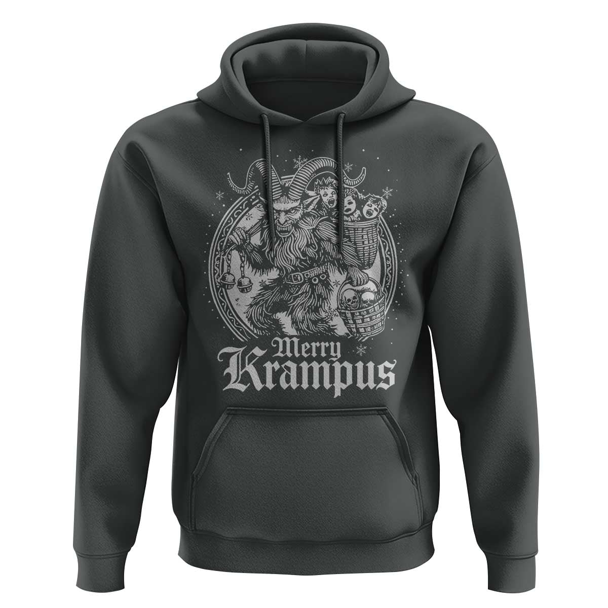 Christmas Krampus Hoodie Merry Krampus Norse Pagan Yule Horror Xmas - Wonder Print Shop