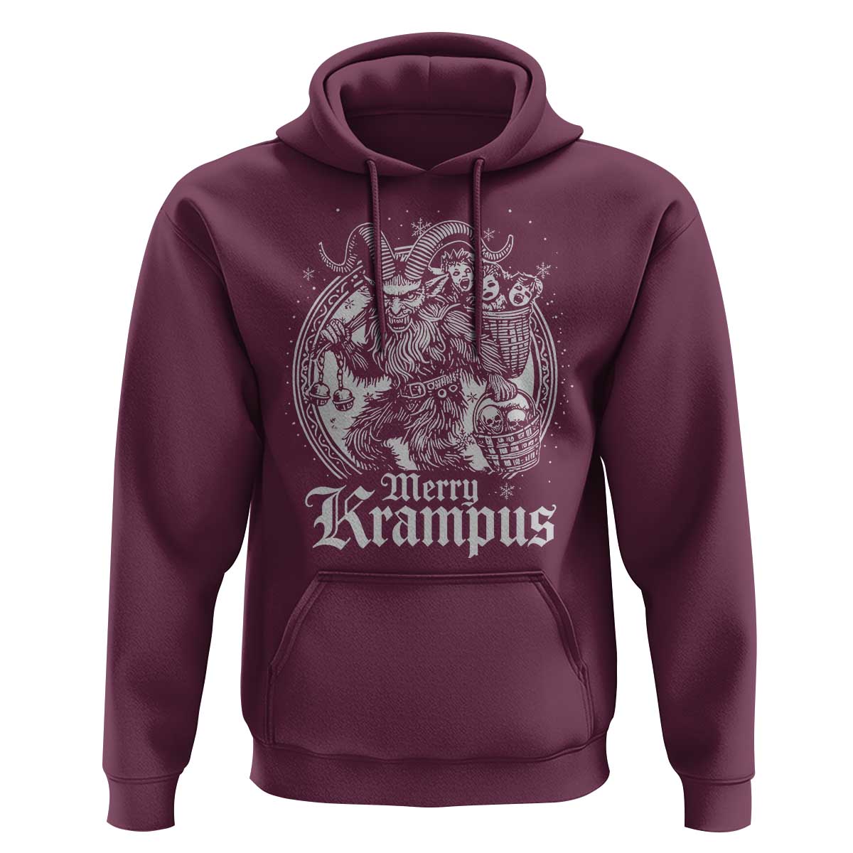 Christmas Krampus Hoodie Merry Krampus Norse Pagan Yule Horror Xmas - Wonder Print Shop