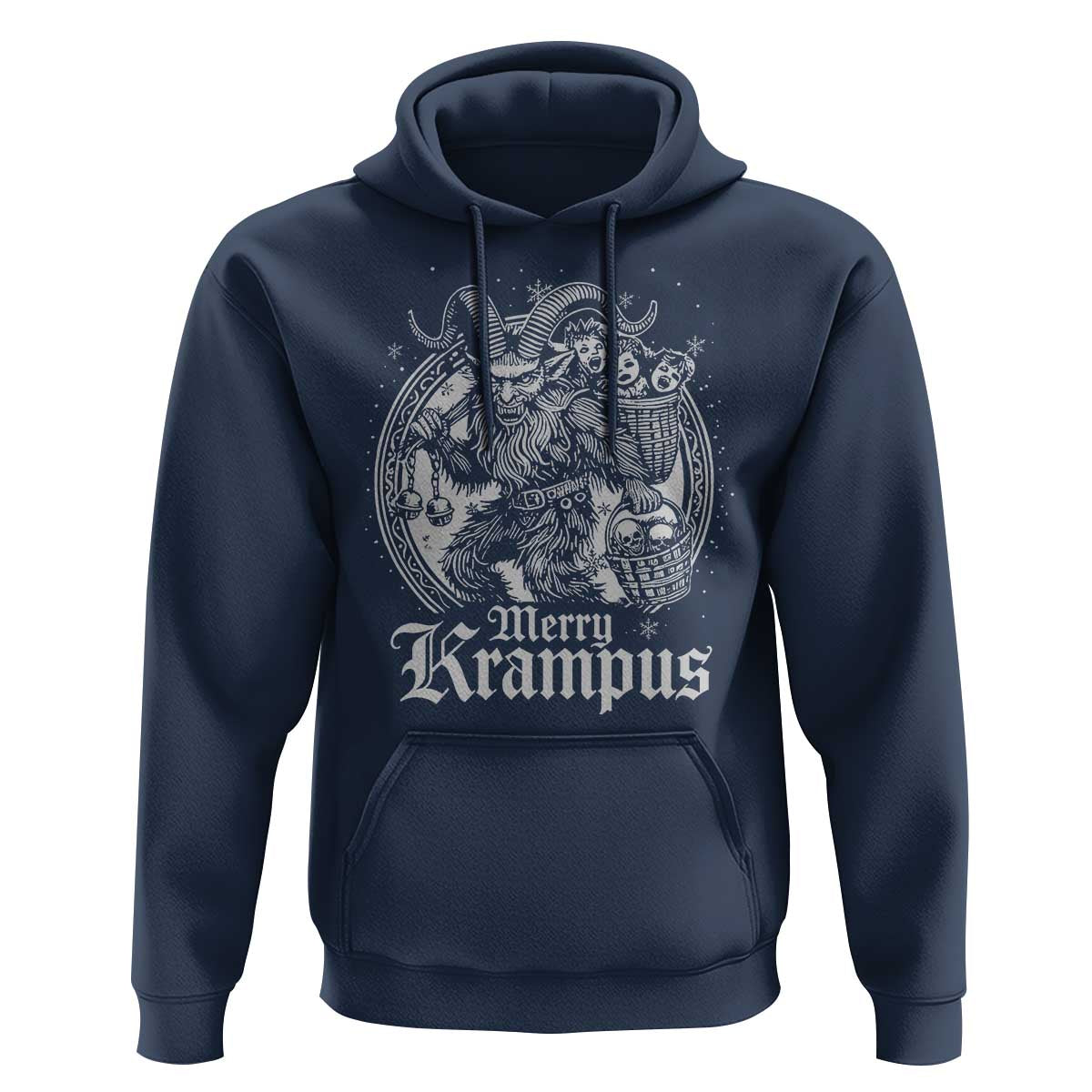 Christmas Krampus Hoodie Merry Krampus Norse Pagan Yule Horror Xmas - Wonder Print Shop