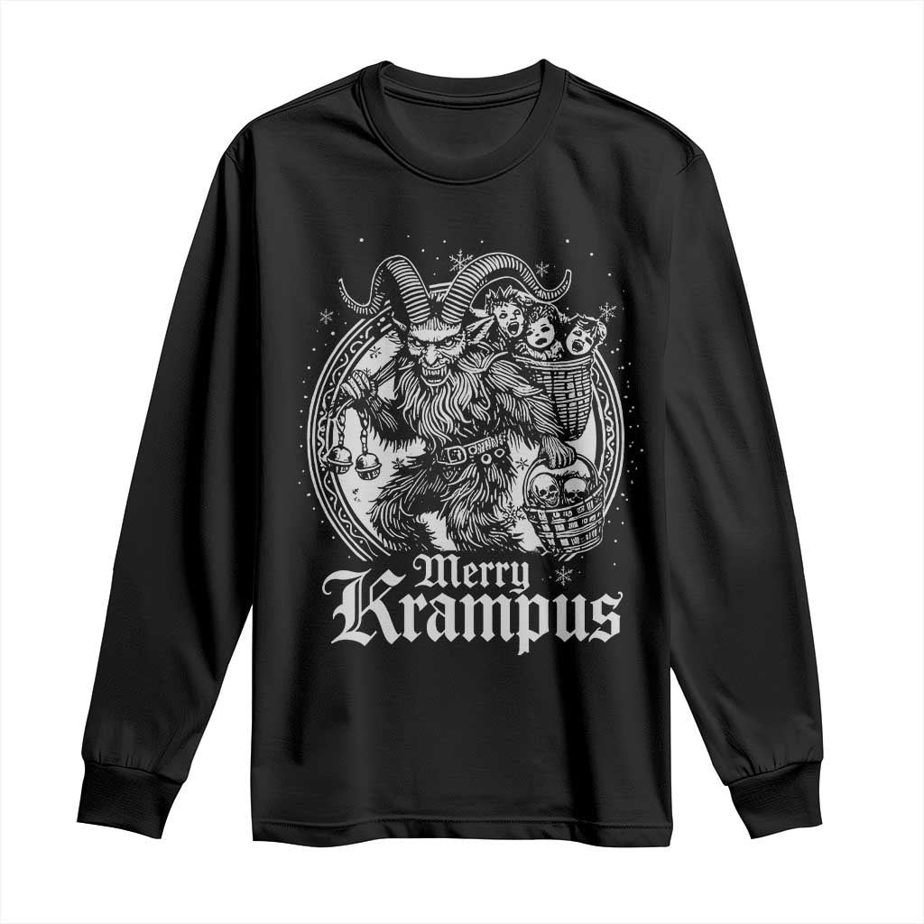 Christmas Krampus Long Sleeve Shirt Merry Krampus Norse Pagan Yule Horror Xmas - Wonder Print Shop