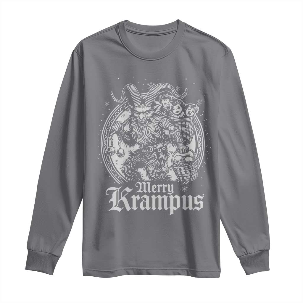 Christmas Krampus Long Sleeve Shirt Merry Krampus Norse Pagan Yule Horror Xmas - Wonder Print Shop